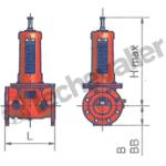910B-100 REDUCT. PRESSION EAU DN100 2 à 14 B FONTE Pmax: 16B FAF:280mm