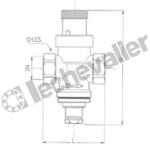 910FF-15 REDUCT PRESSION EAU FF 1/2 0 à 4B LAITON Pmax: 10B FAF:60mm