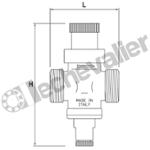 910MM-15 REDUCT PRESSION EAU MM 1/2 0 à 4B LAITON Pmax: 10B FAF:56mm