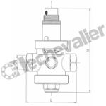 910-33 REDUCTEUR PRESSION EAU 1-1/4 0 à 6 B LAITON Pmax: 25 B FAF:125mm