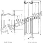 A-1.20PN16 NBR COMPENSATEUR DN20 ROUGE - FAF=100mm - STENFLEX