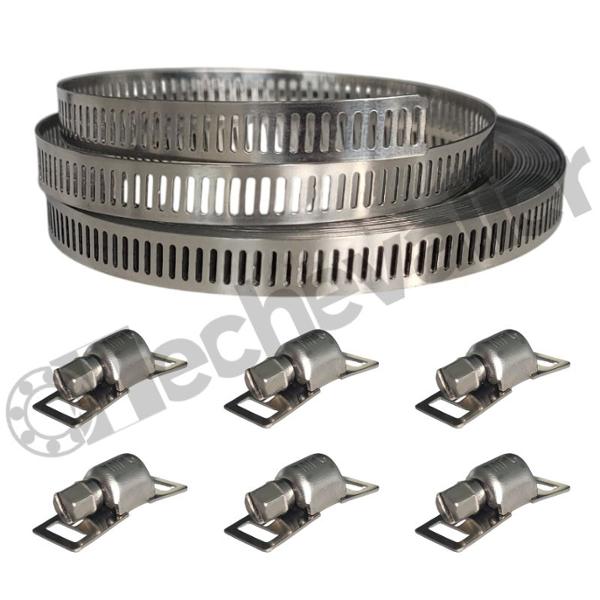 CBASFI.14-3 KIT BANDE 14mm COLLIER AISI-304 - 3M + 6 CAPOTS