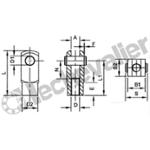 CFC.25/32 CHAPE FEMELLE M10X1,25 CNOMO 06-07-14 D.32 - LECHEVALIER