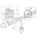 CHT 90 L2 B3 KW2,2 IE3 MOTEUR 230/400V ALU CHIARAVALLI