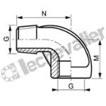 92I.8X13 COUDE MF INOX 316L ( 1/4 ) BSPT/BSPP - PN20