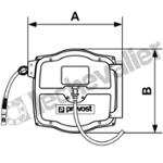DGF 1310IS ENROULEUR METAL 10M D13 COUPLEUR ISO6150B DN6 - PREVOST