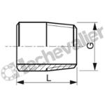 EMIAS.33X42 EMBOUT A SOUDER INX 316 ( 1-1/4 ) Lg=33mm - MALE BSPT PN20