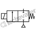 ULE257A002.24/DC EV PILOTAGE 2/2 NF D6mm - F1/8 + 2 CABLES FASTON ASCO