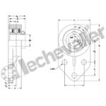 SQL206SS/383130 PALIER RESINE BLANC AVEC RLT INOX