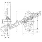 UCFL204SS/324120 PALIER RESINE BLANC AVEC RLT INOX
