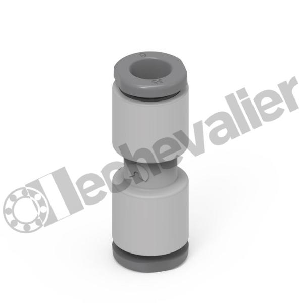 G7580 4 UNION DOUBLE EGALE D4 TECHNOPOLYMERE - CAMOZZI