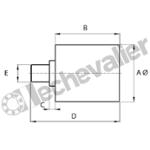 RU5050 - ROULEAU TENDEUR POLYMERE 50X50 AVEC AXE
