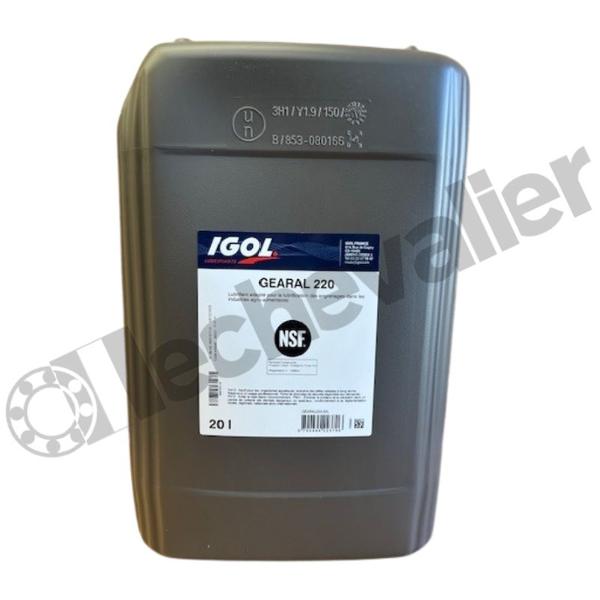 GEARAL SP220 NSF H1 BIDON 20 LITRES HUILE REDUCTEUR ALIMENTAIRE - IGOL