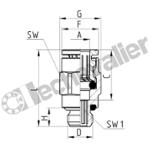 HP6512 4-1/8 PIQUAGE MALE D4-1/8 M1/8 BSPP - PMAX: 150B - CAMOZZI