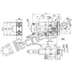 45NHT025A0125 UNITE GUIDE EN H PALIERS LISSES PR ISO6432 D25 C125