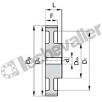 HTD5M25 Z72 MOYEU BRUT POULIE HTD ALU SANS FLASQUE