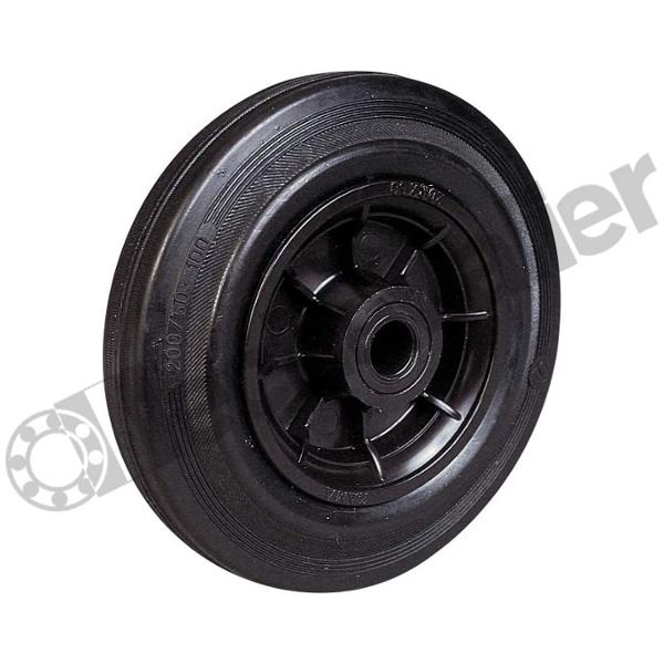 121-01 ROUE DIAM 80 NYLON+CAOUTCHOUC AL ROULEAUX