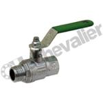 VBSLMF.1-1/2PV VANNE 1/4T MF LAITON POIGNEE VERTE - PN30