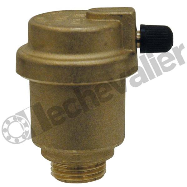 916-15 PURGEUR AIR AUTO MALE 1/2 SORTIE HORIZONTALE - LAITON BRUT