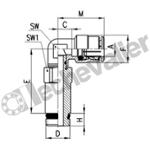 6525 8-1/8 COUDE MALE LONG 1/8-D8 M1/8 BSPP ORIENT. SPRINT - CAMOZZI