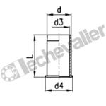 1320 6 FOURRURE D6mm POUR TUBE INTERIEUR 6mm - CAMOZZI