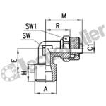 1500 10/8-3/8 COUDE MALE 3/8-D10 A COIFFE - TUBE PA 8X10 - CAMOZZI