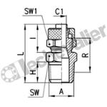 1510 6/4-1/4 PIQUAGE DROIT 1/4-D6 A COIFFE - TUBE PA 4X6 - CAMOZZI