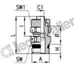1511 5/3-M6 PIQUAGE DROIT M6-5 A COIFFE - SPRINT - FIXE - CAMOZZI