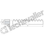CREM M4 Q40 LG2000 CREMAILLERE M4 LG2000MM