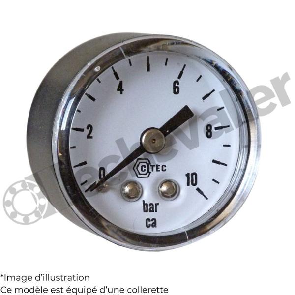 461655 MANO INOX D63-RAR-1/4 0+10B GLY-CL1,6-IP65 + COLLERETTE - CITEC