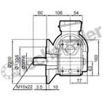 MB23 BA 30X60 BRIDE ARBRE LENT MB23 AVEC BRIDE