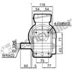 MB23 2 BA 30X60 NU HLR ARBRE LENT DOUBLE MB23 CARTER NU