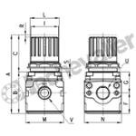 MC104-M00 REG. BATTERIE 0,5-10B 1/4 DECOMPRESSION AUTOMATIQUE - CAMOZZI