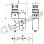 MC238-C-25-FL FR.L. 0,5-10B 25 MIC. AVEC JEU EXTREMITE 3/8 - CAMOZZI