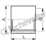 270I.12X17 MANCHON FF INOX 316L ( 3/8 ) BSPP - PN20