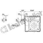 MB3101 i=25 P71 D20mm REDUCTEUR MULTIBLOC