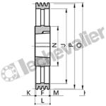SPB560 3 GORGES MA (TL3535) POULIE TRAP FONTE COURROIE L16,3MM