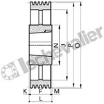 SPA500 5 GORGES MA (TL3535) POULIE TRAP FONTE COURROIE L12,7MM