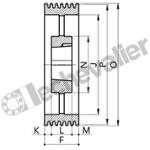 SPB335 6 GORGES MA (TL3535) POULIE TRAP FONTE COURROIE L16,3MM