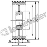 SPB315 8 GORGES MA (TL3535) POULIE TRAP FONTE COURROIE L16,3MM