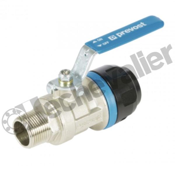 PPS1 RSIM2012 VANNE 1/4T D20 M1/2 CORPS ALU GRIFFES INOX - PREVOST