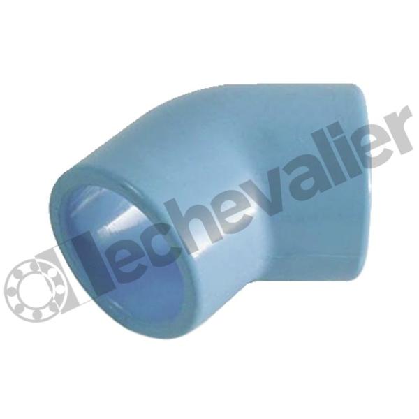 PVR 4CE40 COUDE PVC EGAL 45° D40 PN: 13B A 20°C - BLEU - PREVOST