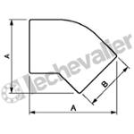PVR 4CE40 COUDE PVC EGAL 45° D40 PN: 13B A 20°C - BLEU - PREVOST
