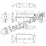 QXB3A016A020 VERIN BI-TIGES D.E. A BILLES MAG. TIGE TRAV. D16 C20