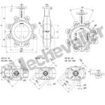 VANNE PAP LUG. VICTORIA-R DN100+GDR PN16 FGS/INOX/NBR - GEMU