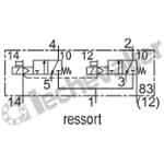 R502A2BD0MA00F1 DIST. 2X3/2NF 24VDC 650L/min ISO15407-2 18mm - AVENTICS