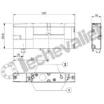 R502A2BD0MA00F1 DIST. 2X3/2NF 24VDC 650L/min ISO15407-2 18mm - AVENTICS