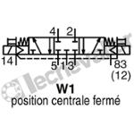 R503A2B60MA00F1 DIST. 5/3 CF 24VCC 1200L/min ISO15407-2 26mm AVENTICS