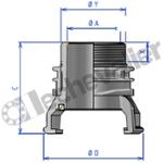 RSMBV.40-1-1/2 RAC. SYM. BZE. MALE A VERROU - DN40-G1-1/2 - TRIBOULET