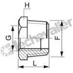 241I.50X60-40X49 REDUC.MF INOX 316L ( 2 X 1-1/2 ) - BSPT/BSPP - PN20